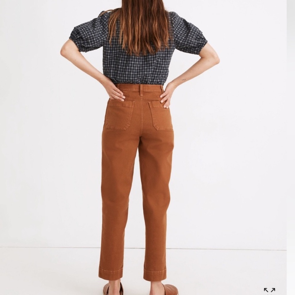 Madewell High Rise Slim Emmett Tapered Pants in Warm Toffee, 28 - Picture 3 of 11